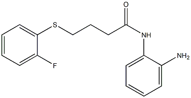 N-(2-aminophenyl)-4-[(2-fluorophenyl)sulfanyl]butanamide,,结构式