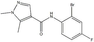 N-(2-bromo-4-fluorophenyl)-1,5-dimethyl-1H-pyrazole-4-carboxamide Structure