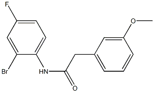 N-(2-bromo-4-fluorophenyl)-2-(3-methoxyphenyl)acetamide Struktur