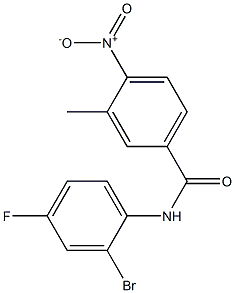 N-(2-bromo-4-fluorophenyl)-3-methyl-4-nitrobenzamide Structure