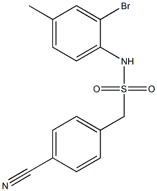 N-(2-bromo-4-methylphenyl)-1-(4-cyanophenyl)methanesulfonamide Structure