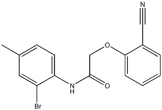 N-(2-bromo-4-methylphenyl)-2-(2-cyanophenoxy)acetamide Struktur