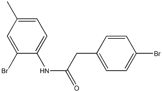 N-(2-bromo-4-methylphenyl)-2-(4-bromophenyl)acetamide Struktur