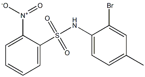 N-(2-bromo-4-methylphenyl)-2-nitrobenzene-1-sulfonamide Structure