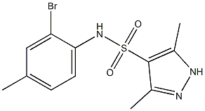 N-(2-bromo-4-methylphenyl)-3,5-dimethyl-1H-pyrazole-4-sulfonamide Structure