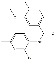 N-(2-bromo-4-methylphenyl)-3-methoxy-4-methylbenzamide 化学構造式