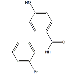 N-(2-bromo-4-methylphenyl)-4-hydroxybenzamide 结构式