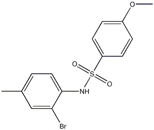 N-(2-bromo-4-methylphenyl)-4-methoxybenzene-1-sulfonamide Struktur