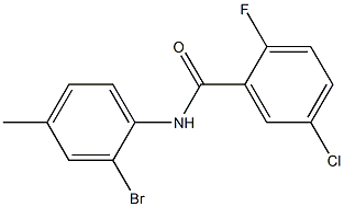 N-(2-bromo-4-methylphenyl)-5-chloro-2-fluorobenzamide,,结构式