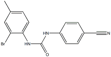 N-(2-bromo-4-methylphenyl)-N'-(4-cyanophenyl)urea Structure