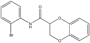 N-(2-bromophenyl)-2,3-dihydro-1,4-benzodioxine-2-carboxamide,,结构式