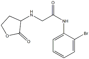 N-(2-bromophenyl)-2-[(2-oxooxolan-3-yl)amino]acetamide Struktur