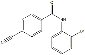 N-(2-bromophenyl)-4-cyanobenzamide 化学構造式