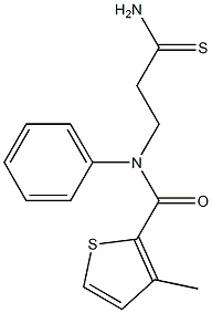 N-(2-carbamothioylethyl)-3-methyl-N-phenylthiophene-2-carboxamide Structure