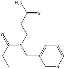 N-(2-carbamothioylethyl)-N-(pyridin-3-ylmethyl)propanamide Struktur