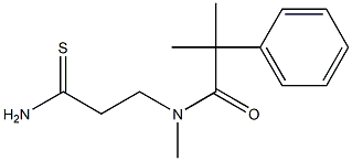 N-(2-carbamothioylethyl)-N,2-dimethyl-2-phenylpropanamide Struktur