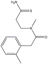 N-(2-carbamothioylethyl)-N-methyl-2-(2-methylphenyl)acetamide 结构式