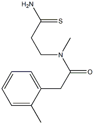 N-(2-carbamothioylethyl)-N-methyl-2-(2-methylphenyl)acetamide,,结构式