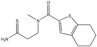 N-(2-carbamothioylethyl)-N-methyl-4,5,6,7-tetrahydro-1-benzothiophene-2-carboxamide 结构式