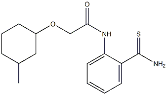 N-(2-carbamothioylphenyl)-2-[(3-methylcyclohexyl)oxy]acetamide Struktur