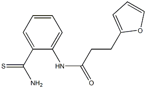 N-(2-carbamothioylphenyl)-3-(furan-2-yl)propanamide Structure