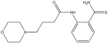 N-(2-carbamothioylphenyl)-4-(morpholin-4-yl)butanamide 化学構造式