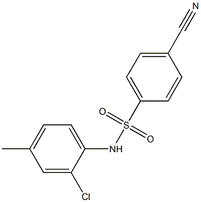N-(2-chloro-4-methylphenyl)-4-cyanobenzene-1-sulfonamide,,结构式
