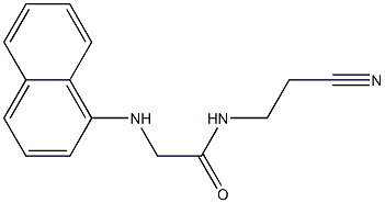 N-(2-cyanoethyl)-2-(naphthalen-1-ylamino)acetamide,,结构式