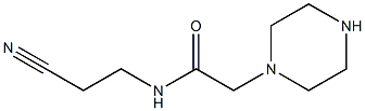 N-(2-cyanoethyl)-2-(piperazin-1-yl)acetamide 结构式