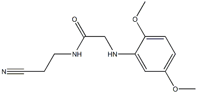 N-(2-cyanoethyl)-2-[(2,5-dimethoxyphenyl)amino]acetamide 化学構造式