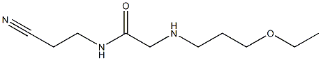 N-(2-cyanoethyl)-2-[(3-ethoxypropyl)amino]acetamide Struktur