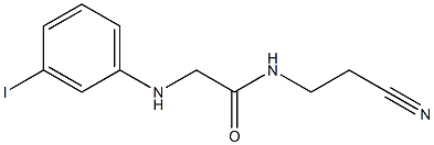 N-(2-cyanoethyl)-2-[(3-iodophenyl)amino]acetamide 结构式