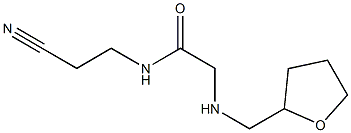 N-(2-cyanoethyl)-2-[(oxolan-2-ylmethyl)amino]acetamide 化学構造式