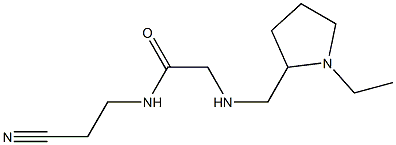 N-(2-cyanoethyl)-2-{[(1-ethylpyrrolidin-2-yl)methyl]amino}acetamide 结构式