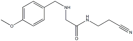 N-(2-cyanoethyl)-2-{[(4-methoxyphenyl)methyl]amino}acetamide Structure
