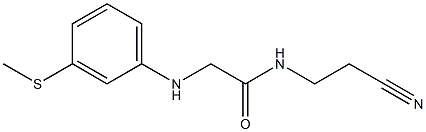 N-(2-cyanoethyl)-2-{[3-(methylsulfanyl)phenyl]amino}acetamide,,结构式