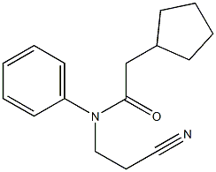 N-(2-cyanoethyl)-2-cyclopentyl-N-phenylacetamide Struktur