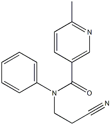 N-(2-cyanoethyl)-6-methyl-N-phenylnicotinamide Struktur
