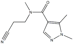 N-(2-cyanoethyl)-N,1,5-trimethyl-1H-pyrazole-4-carboxamide 结构式