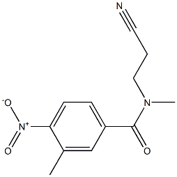 N-(2-cyanoethyl)-N,3-dimethyl-4-nitrobenzamide Struktur