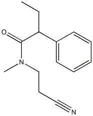 N-(2-cyanoethyl)-N-methyl-2-phenylbutanamide,,结构式