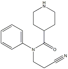 N-(2-cyanoethyl)-N-phenylpiperidine-4-carboxamide,,结构式