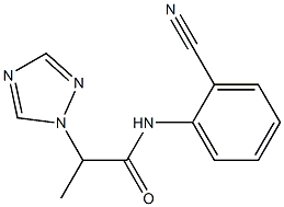 N-(2-cyanophenyl)-2-(1H-1,2,4-triazol-1-yl)propanamide,,结构式