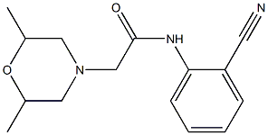 N-(2-cyanophenyl)-2-(2,6-dimethylmorpholin-4-yl)acetamide 化学構造式