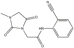 N-(2-cyanophenyl)-2-(3-methyl-2,5-dioxoimidazolidin-1-yl)acetamide,,结构式