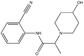 N-(2-cyanophenyl)-2-(4-hydroxypiperidin-1-yl)propanamide Struktur