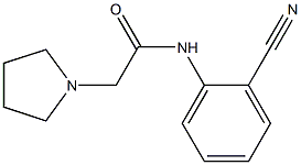 N-(2-cyanophenyl)-2-(pyrrolidin-1-yl)acetamide,,结构式