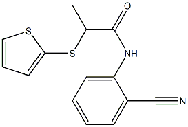 N-(2-cyanophenyl)-2-(thiophen-2-ylsulfanyl)propanamide Structure