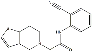 N-(2-cyanophenyl)-2-{4H,5H,6H,7H-thieno[3,2-c]pyridin-5-yl}acetamide Struktur