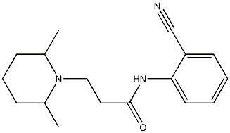 N-(2-cyanophenyl)-3-(2,6-dimethylpiperidin-1-yl)propanamide 结构式